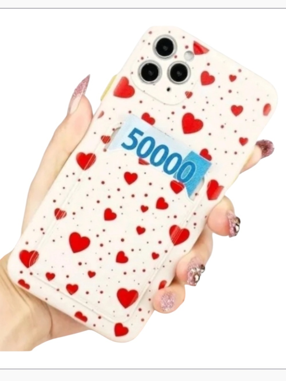 HEART Pattern Card Slot Phone Case iPhone 13 Pro new